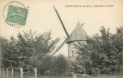 CPA FRANCE 77  "Gastins, Moulin à vent"