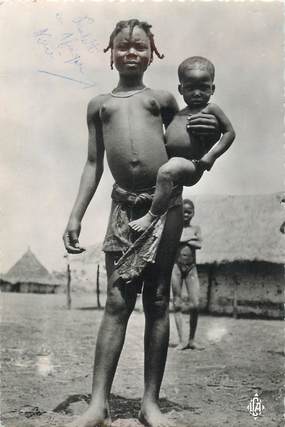 CPSM CONGO "Région de Brazzaville, jeune fille et enfant Bacongo" / NU