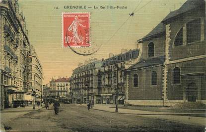 CPA FRANCE 38 "Grenoble, la Rue Félix Poulat"
