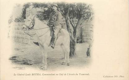 CPA AFRIQUE DU SUD "Le Gal Louis Botha, commandant en chef de l'Armée du Transvaal"