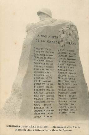 .CPA  FRANCE 21 "Mirebeau sur Bèze, Monument aux  morts"