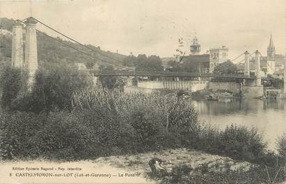 .CPA  FRANCE  47 " Castelmoron sur Lot, Le pont"