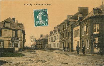 CPA FRANCE 76 "Buchy, route de Rouen"