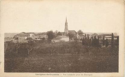 .CPA  FRANCE  47 "Lévignac de Guyenne, Vue générale prise de Fourquet"