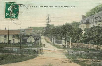CPA FRANCE 76 "Aumale, Rue Henri IV et chateau de Longue Rue"