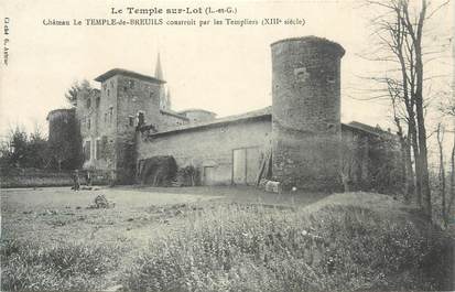 .CPA  FRANCE  47 "Le Temple sur Lot, Le château Le Temple de Breuil / TEMPLIERS
