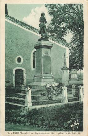 .CPA  FRANCE  47 "Ygos, Monument aux morts"é