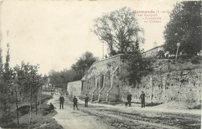 .CPA  FRANCE  47 "Marmande, Les remparts, promenade du château"