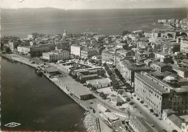 CPSM FRANCE 20 "Corse, Ajaccio, vue générale aérienne sur le port et la place Foch"