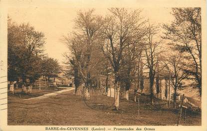 .CPA FRANCE 48 "Barre des Cévennes, Promenade des Ormes"