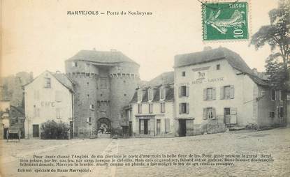 .CPA  FRANCE 48 "Marjevols, Porte de Soubeyran"