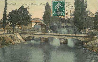 CPA FRANCE 71 "Chagny, pont sur la Dheune et abattoir"