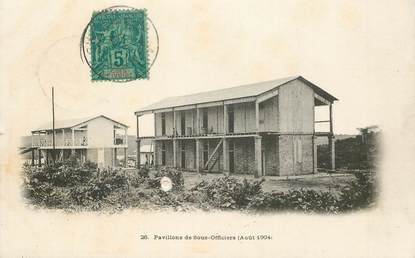   CPA COTE D'IVOIRE "Pavillon des sous officiers, 1904"