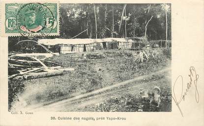 CPA COTE D'IVOIRE "Cuisine des nagots près de Yapo Krou"