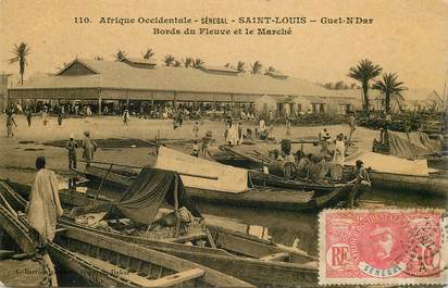 CPA SENEGAL "Saint Louis, bords du fleuve et le marché"