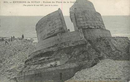 .CPA FRANCE 17 "Royan, Ruines du phare de la Coubre" / PHARE