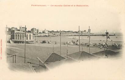 .CPA FRANCE 17 "Pontaillac Royan, Les nouvelles cabines et la restauration"