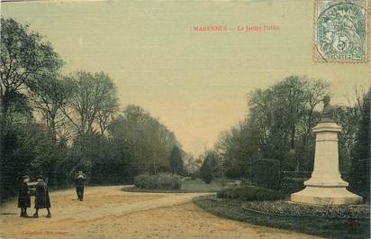 .CPA  FRANCE 17 " Marennes, Le jardin public"