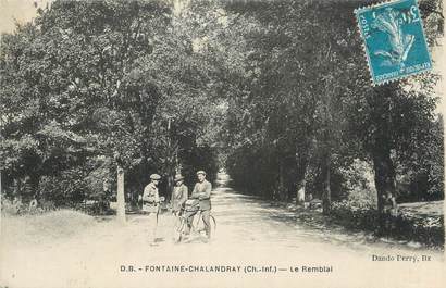 .CPA  FRANCE 17 "  Fontaine Chalandray, Le Remblai"