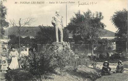 .CPA   FRANCE 17 " Fouras les Bains, Statue de l'Amiral Pottier"