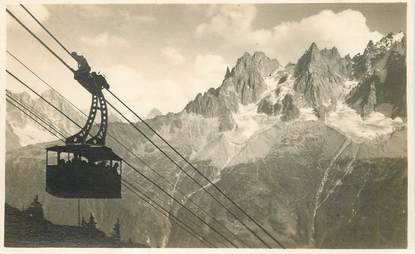 CARTE PHOTO FRANCE 74 "Chamonix" / TELEPHERIQUE 