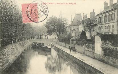 CPA FRANCE 45 "Montargis, bld du rempart" / PÉNICHE / BATELLERIE