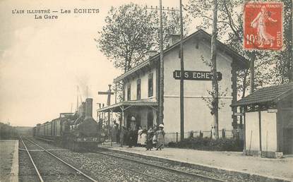   CPA FRANCE 01 "Les Echets, la gare" / TRAIN
