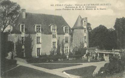 .CPA  FRANCE 85  "Féole, Château de l'Aubraye"