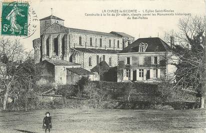 .CPA  FRANCE 85  "La Chaize le Vicomte, Eglise St Nicolas"