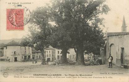 CPA FRANCE 43  "Craponne sur Arzon, la Place du Marchidial"