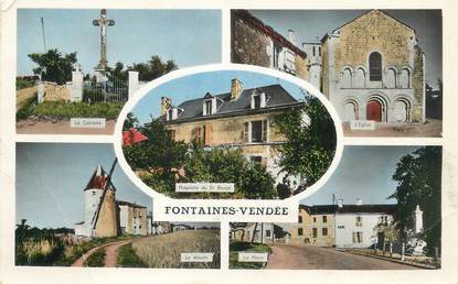 .CPSM  FRANCE 85  "Fontaines, Vues"