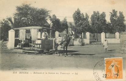 CPA ALGERIE "Biskra, Station des tramways"