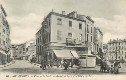 CPA FRANCE 42 "Rive de Gier, Place de la Boirie, Grande et Petite rue Feloin"
