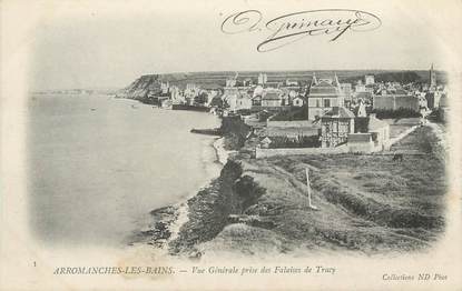 CPA FRANCE 14 "Arromanches les Bains, vue générale prise des Falaises de Tracy"