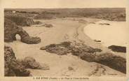 85 Vendee .CPA FRANCE 85  " Ile  d'Yeu, La plage et l'Anse des Sablia"