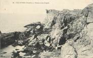 85 Vendee .CPA FRANCE 85  " Ile  d'Yeu, Rochers des Degrés"