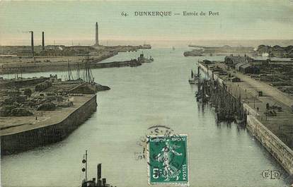 CPA FRANCE 59 "Dunkerque, entrée du Port"