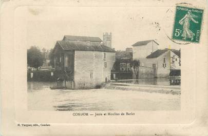 . CPA  FRANCE 32 " Condom, Jetée et Moulins de Barlet"