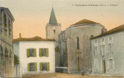 . CPA  FRANCE 32 " Castelnau d'Auzan, L'église"