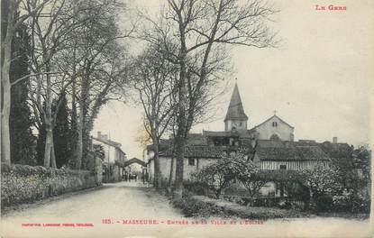 . CPA FRANCE 32 "Masseube, Entrée de la ville et église"