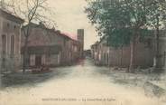 32 Ger . CPA FRANCE 32 "Monfort du Gers, La grande rue et  l'église"