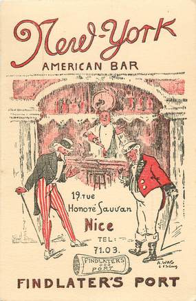 CPA FRANCE 06 "Nice, New York american bar"