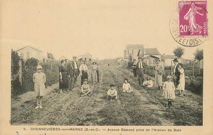 CPA FRANCE 94 "Chennevières sur Marne, Avenue Edmond prise de l'Avenue du Bois"