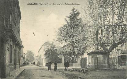 . CPA FRANCE 34 "Aniane,  Avenue de St Guilhem"