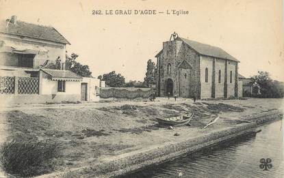 . CPA FRANCE 34 "Le Grau d'Agde, L'église"