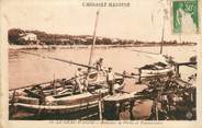 34 Herault . CPA FRANCE 34 "Le Grau d'Agde, Bâteaux de pêche et Tamarisière"