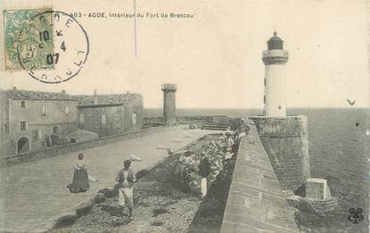 . CPA FRANCE 34 "Agde, Intérieur du Fort de Brescou"