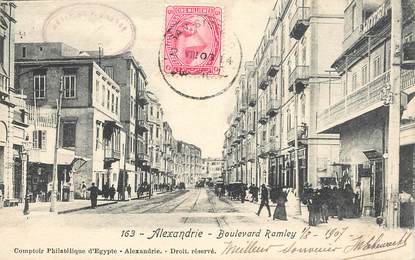 CPA EGYPTE  "Alexandrie, boulevard Ramley"