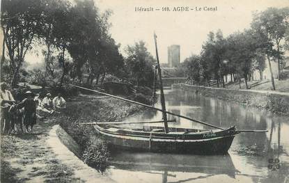 . CPA FRANCE 34 "Agde, Le canal"