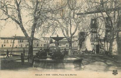 . CPA FRANCE 34 "Agde, Place de la Marine"